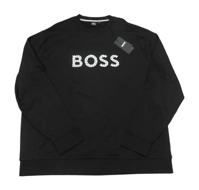 Moletom Pulôver Boss Hugo Boss Masculino Preto Soleri Bordado Logotipo Gola Redonda - Imagem 1 de 3