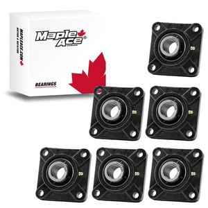 Cojinete de brida UCF204-12 diámetro de 3/4", 4 pernos autoalineable, base sólida (cantidad 6) - Imagen 1 de 4