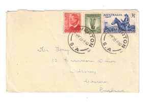 Australia 1950 1/6 Air Cover to USA,cds RIVERTON SA near CLARE - Picture 1 of 1