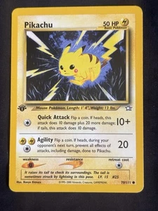 Pikachu 70/111 1st Edition Pokemon TCG NM - Picture 1 of 4