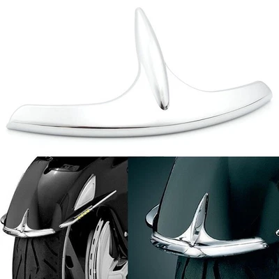 Chrome Fender Mudguard Tip Trim Sticker For Honda Goldwing 1800 GL1800 2001-2017 - Imagem 1 de 4