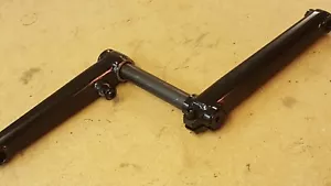 BMX Crank Arms (165mm) Tubular Cro-Moly Steel + 19mm Axle (Black) NEW - Picture 1 of 5