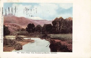 Postal CO: Pike's Peak de Fontaine-qui-Bouille, Colorado, DB publicada 1909 - Imagen 1 de 2