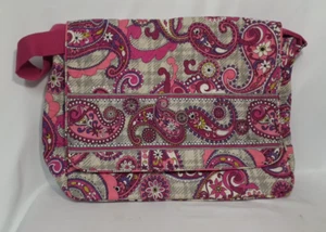 Vera Bradley Messenger Bag in Paisley Meets Plaid Retired Print. EUC! 15" L - Picture 1 of 9