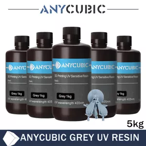 ANYCUBIC 5KG Grey Rapid Resin 405nm Grau UV Harz für LCD SLA 3D Drucker Mono X - Bild 1 von 11