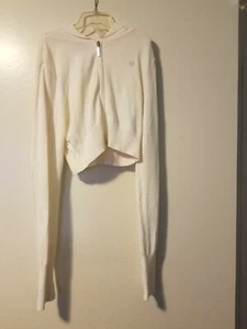 Gap Kids Girls Cropped white zipper hoodie size XL (12) mint. - Picture 1 of 7