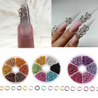 Piercing Dangle Nail Art Charms Glitter 3D Nails Metal Alloy Rings Rhinestones