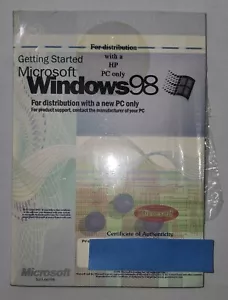 Microsoft Windows 98 Product Key Distribution Unused Brand New Book ( No CD ) - Picture 1 of 2