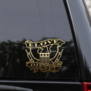 I Love Diesel Eagle Rifles Truck Vinyl Decal Sticker - Picture 1 of 2