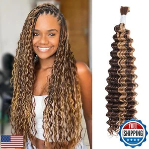 Syrenlore Highlighted Honey Blonde Braiding Human Hair for Boho Knotless Brai - Picture 1 of 5
