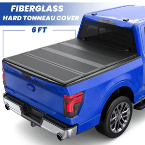6FT Fiberglass 4-Fold Hard Tonneau Cover For 1983-2011 Ford Ranger Truck Bed - Picture 1 of 8