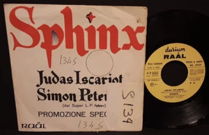 SPHiNX JUDAS ISCARiOT / SiMON PETER 7" ViNYL 45 RECORD + PS ITALiAN IMPORT PROMO - Bild 1 von 2