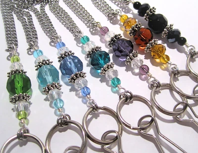 Cordón de cuentas y cadenas, soporte para insignia de identificación, cadena de cordón de identificación de trabajo, acero inoxidable Foto 1 de 4