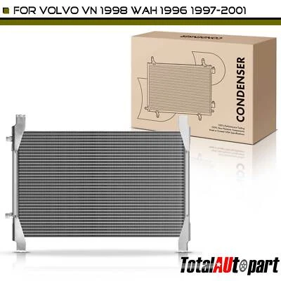 New AC Condenser w/ Bracket for Volvo VN 1998 WAH 96-01 WC 96-97 WG WI 96-98 WX - Image 1 of 4