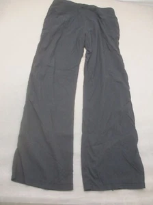 LUCY Size L Womens BLK Stretch Waist Pull On High Rise Flared Track Pants 073 - Picture 1 of 9
