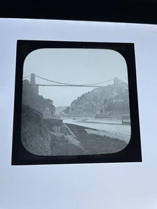Clifton Suspension Bridge. Magic Lantern Slide Photo England Scenery - Bild 1 von 3