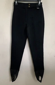 Pantalones de esquí Schoeller Edelweiss Skifan negros cremallera gancho cremallera estribos talla 8 NUEVO - Imagen 1 de 11