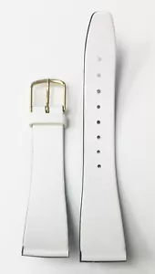 VINTAGE 18MM WHITE OUTSIDE BLACK INSIDE GENUINE RUBBER PLASTIC STRAP BAND NOS - Picture 1 of 4