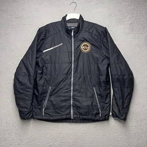 Bauer Team Jacket Boys Large Black Muskegon Lumberjackets Full Zip Hockey - Picture 1 of 13