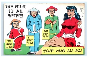 Vier Tu Wu Schwestern Comic Postkarte Comicard Clem E13 - Bild 1 von 2