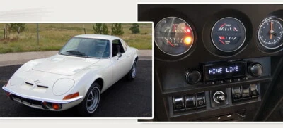 für Opel GT 1968 1969 1970 1971 Oldtimer Auto Radio DAB+ UKW FM Bluetooth AUX-in - Bild 1 von 4