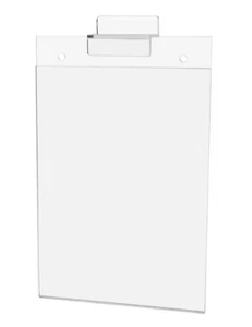 5" x 7" Slatwall Schild Halter Flyer Werbung Display Werberahmen Klar Acryl - Bild 1 von 5