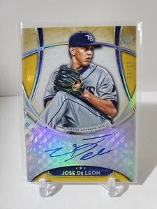 2017 Topps Fünf Sterne Jose De Leon Rays Auto RC Rookie Karte Gold Parallel #/10 - Bild 1 von 2