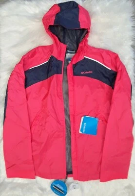 CHAQUETA DE LLUVIA COLOMBIA Niñas WET REFLECT Láser Rojo Talla XL [RG3409] *Nueva con Etiquetas Foto 1 de 4