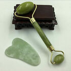 2x Jade Roller and Gua Sha Board Massager Set for Face Body Anti-Ageing Therapy~