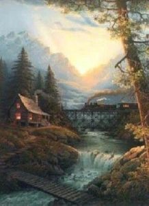 Jesse Barnes " Daybreak " Artist Proof (1991) TRAINS Rare W/CERT + Folder (Mint) - Bild 1 von 2