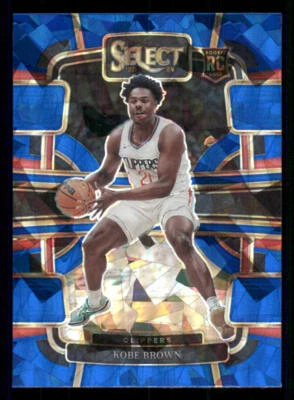 2023-24 Select Prizms Blue Cracked Ice #79 Kobe Brown - Image 1 of 2