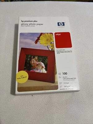 HP Premium Plus Photo Paper - High Gloss 4×6 (100 Sheets) - New - Sealed - Image 1 of 4