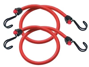 Master Lock - Twin Wire Bungee Cord 60cm Red 2 Piece - Picture 1 of 7