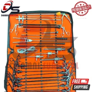 German Grade 28 Pcs Laparoscopic Surgery Set Laparoscopy Endoscopy Instruments - Picture 1 of 3