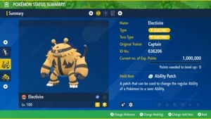 Pokémon Escarlata Violeta Ultra Brillante 6IV Electivire Comercio Rápido - Parche de Habilidad GRATUITO - Imagen 1 de 4