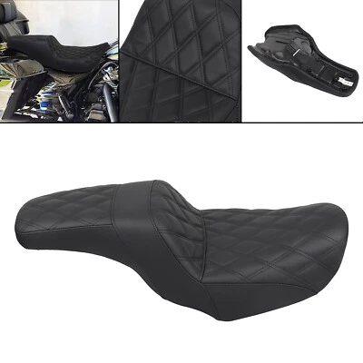 PU Leather Driver Rear Passenger Seat Cushion Fit For Harley Dyna Switchback FLD Foto 1 de 4