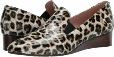 $340 NEW Taryn Rose Claudia Loafer Waterproof Patent Leather Loafers Leopard 7 M - Image 1 of 4