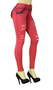 High Waist Stretch Push-Up Colombian Style Levanta Cola Skinny Jeans B2_DJ_ 2982 - Picture 1 of 3