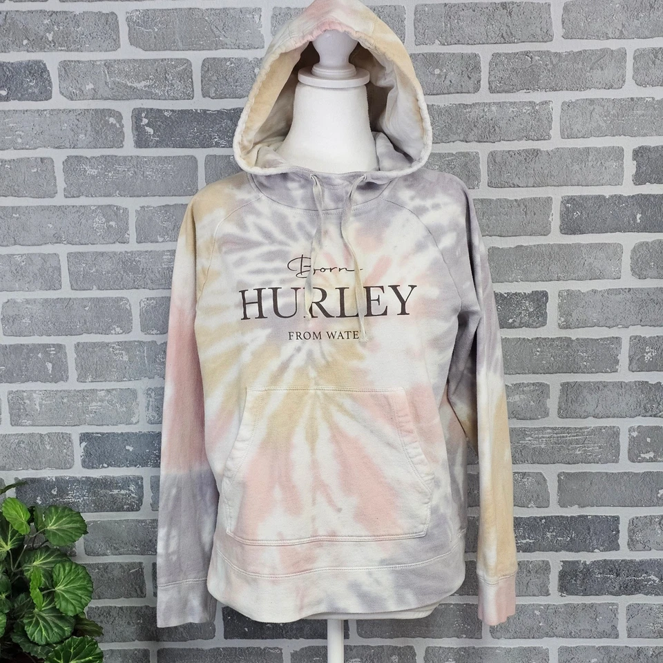Sudadera con Capucha Hurley Born From Water Tie Dye Para Mujer Pequeña Pastel Espiral Pullover Foto 1 de 4