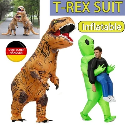 MARKENLOS Aufblasbares Alien Kostüm Halloween Dino Hai Party Kostüm Erwachsene Kinder DHL