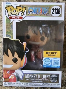 Funko Pop! One Piece Monkey D. Luffy #2138 Metallic Hot Topic Exclusive  - Picture 1 of 2