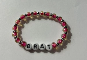 Pink and Silver "Brat" Necklace for 7 In Doll The Monsters or 12 In Elf - Picture 1 of 2