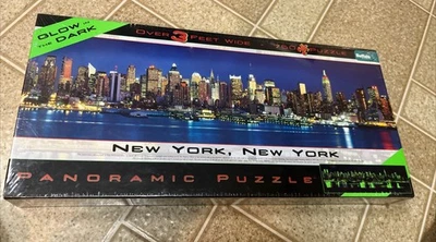 Jigsaw Puzzle New York, New York Panoramic Glow In The Dark 750 Pcs 3 Feet NEW! - Image 1 of 2
