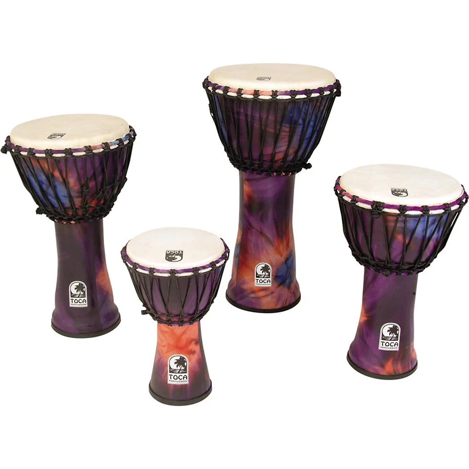 Toca Synergy Freestyle Rope Tuned Djembe 12 in Purple
