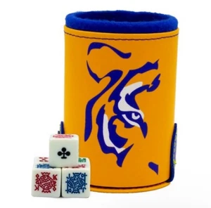 Cubilete Tigres U A N L con Portados. 5 Dados Grabados - Imagen 1 de 5