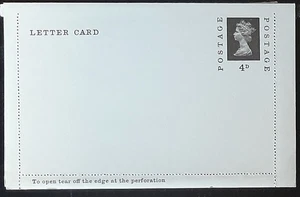 (GB-6014) GB 1969 QE II Prepaid Letter Card LCP28 4d sepia UNUSED - Picture 1 of 3