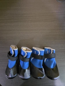 Neu (4) Pod Hund Outdoor Neopren Gummi XXL blau Stiefel reflektierend kostenloser Versand - Bild 1 von 5