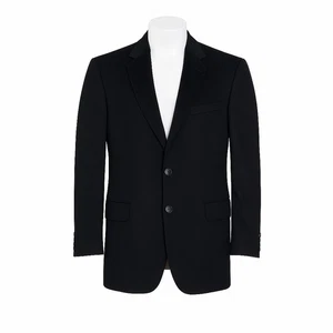 Jos A Bank Blazer 42L Black Wool Cashmere Blend Sport Coat Lined Single Vent - Picture 1 of 12