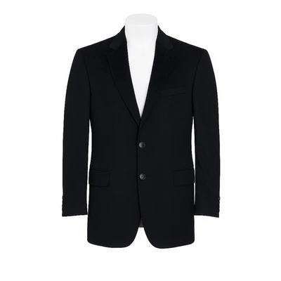 Jos A Bank Blazer 42L Black Wool Cashmere Blend Sport Coat Lined Single Vent - Image 1 of 4