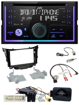 JVC Lenkrad USB 2DIN DAB Bluetooth CD Autoradio für Hyundai I30 ab 2017 - Bild 1 von 4